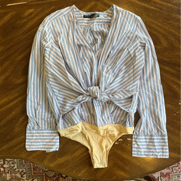 Veronica Beard Diana Tie-Front Bodysuit - Picture 4 of 5